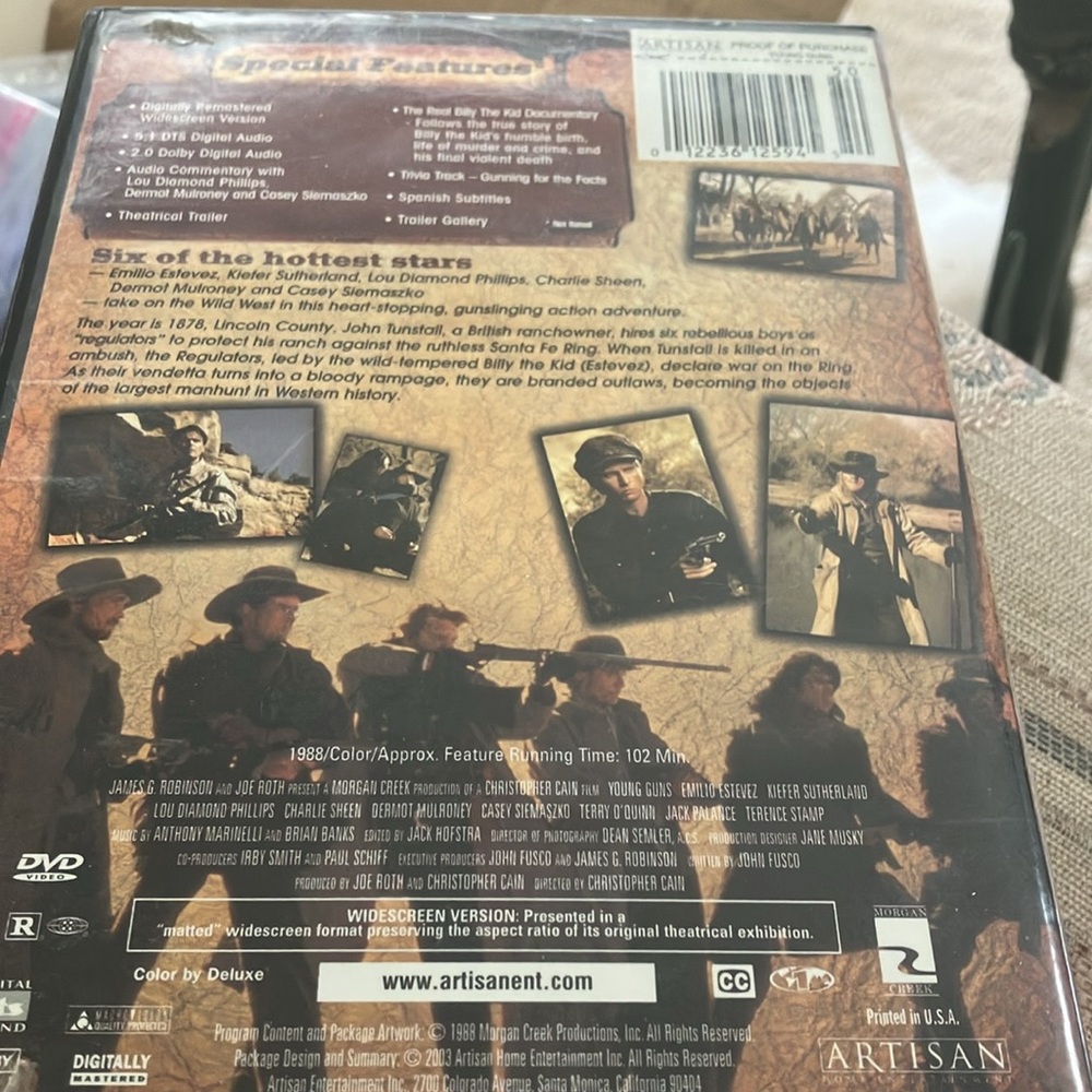 Young Guns Special Edition DVD - Picture 2 of 2